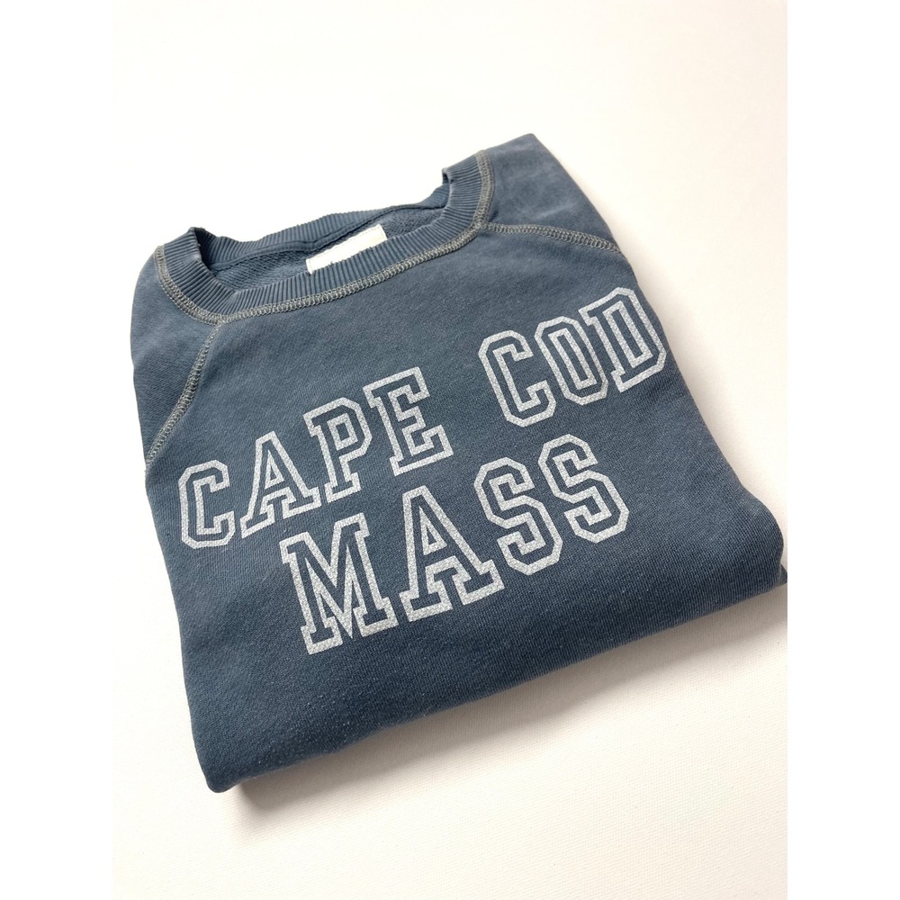 American Eagle Cape Cod Mass Sweatshirt Blue Distressed Vintage Feel Medium 0282